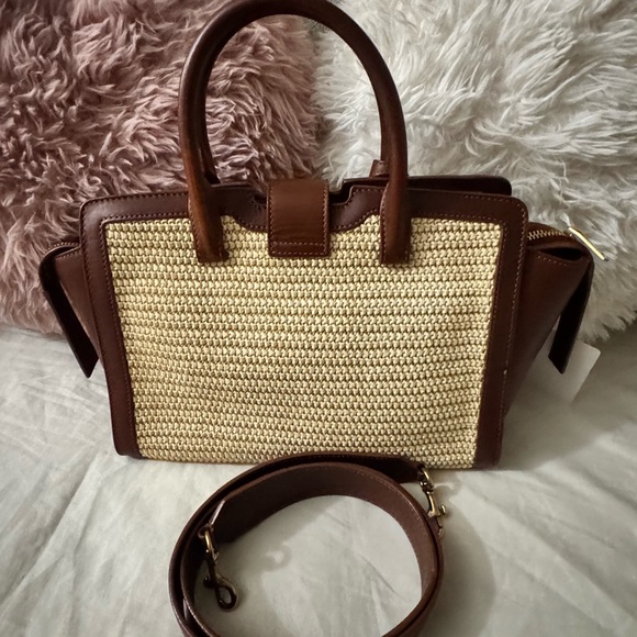 YSL Raffia Downtown Shoulder Bag - Picture 7 of 16